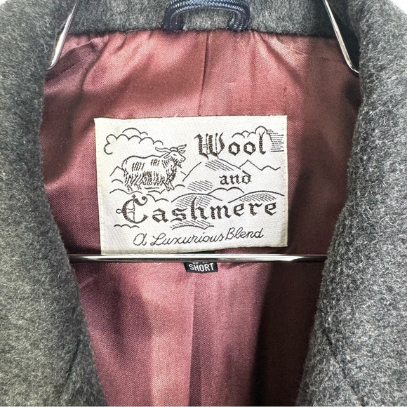 CASHMERE AND WOOL VINTAGE TRENCH SINGLE BREAST  GREY COAT MEN SIZE 38 - Picture 6 of 13